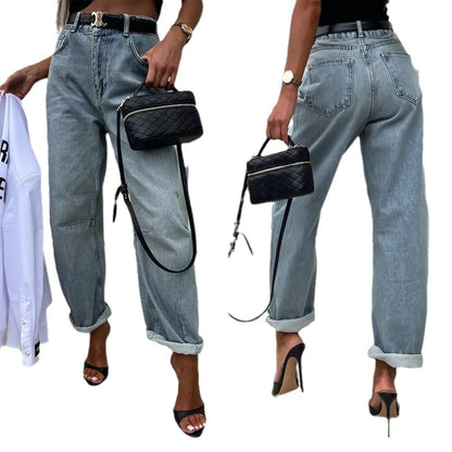 Street Hipster Casual Loose Women'S Jeans